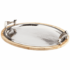 Cyan Cornet Tray - Natural and Polished Nickel - 10193