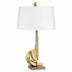 Cyan Crescendo Table Lamp - Antique Brass - 11313
