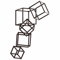 Cyan Cubed Tree Wall Art - Black - 10397