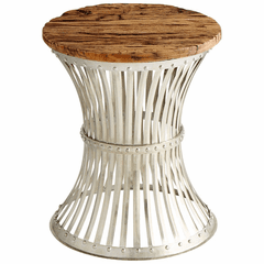 Cyan Dalton Side Table - Raw Iron and Natural Wood - 10082