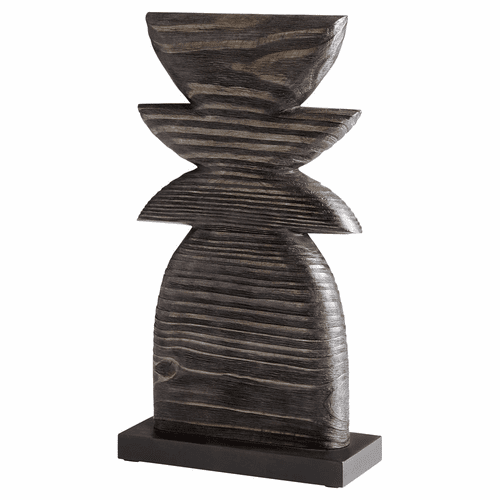 Cyan Dark Crescent Sculpture - Black - 11281