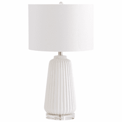 Cyan Delphine Lamp w/LED Bulb - White - 07743-1