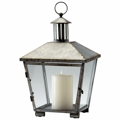 Cyan Delta Lantern - Rustic Iron - 04945