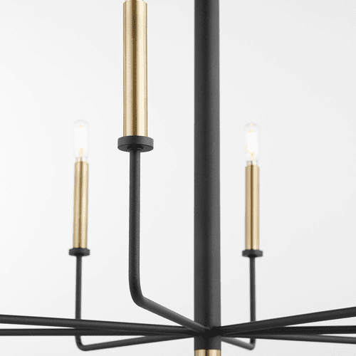 Cyan Design Apollo Chandelier - Noir / Aged Brass - 10967