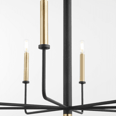 Cyan Design Apollo Chandelier - Noir / Aged Brass - 10967