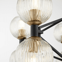 Cyan Design Helios Chandelier - Noir / Aged Brass - 10965