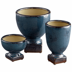 Cyan Design Large Big Sky Planter - Blue Glaze - 11047
