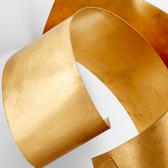 Cyan Design Ribbons Sculpture - Gold Leaf - 10987 Cyan Design Ribbons Sculpture - Gold Leaf - 10987