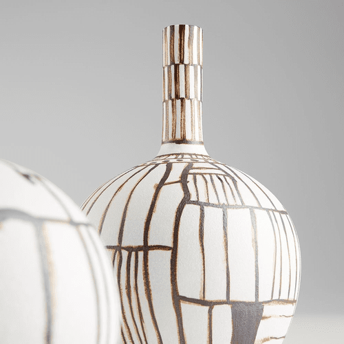 Cyan Design Risse Vase - Ebony and White - 10798