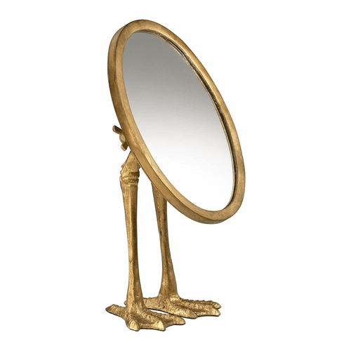 Cyan Duck Leg Mirror - Gold - 03098