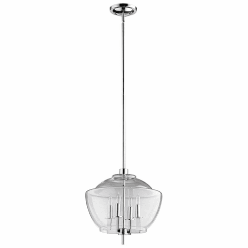 Cyan Empoli Four Light Pendant - Chrome - 05721