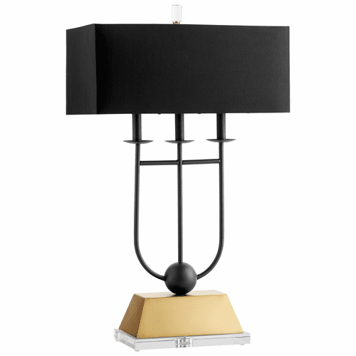 Cyan Euri Table Lamp w/LED - Black & Gold - 10983-1