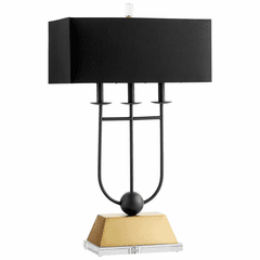 Cyan Euri Table Lamp w/LED - Black & Gold - 10983-1