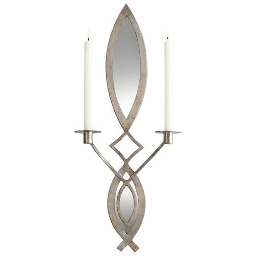 Cyan Exclamation Wall Candleholder - Mystic Silver - 06030