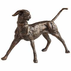 Cyan Fetch Sculpture - Bronze - 06290
