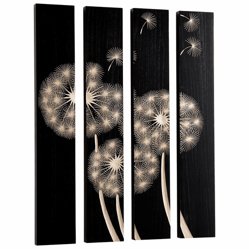 Cyan Float On Wall Art - Black - 07522