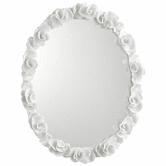 Cyan Gardenia Mirror - White - 10498