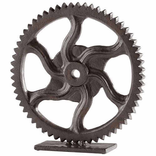 Cyan Gear Sculpture 3 - Bronze - 04731