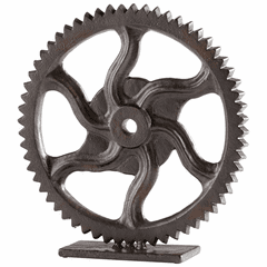 Cyan Gear Sculpture 3 - Bronze - 04731