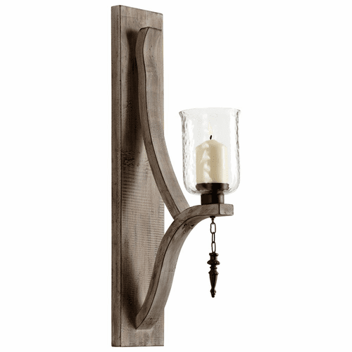 Cyan Giorno Wall Candleholder - Washed Oak - 05108