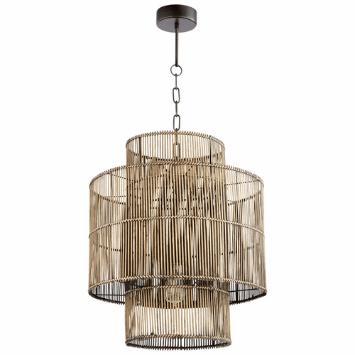 Cyan Hammond Pendant - Rattan - 10273