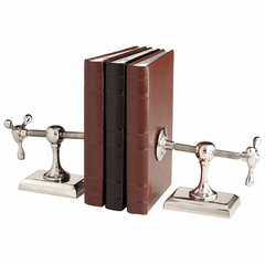 Cyan Hot & Cold Bookends - Nickel - 07034