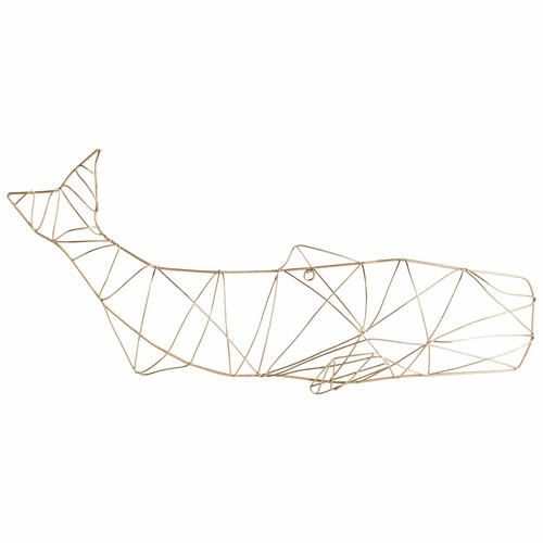 Cyan Humpback Wall Art - Gold - 10388