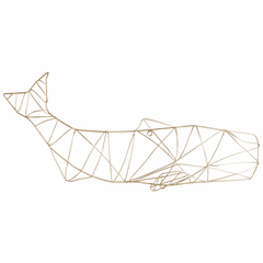 Cyan Humpback Wall Art - Gold - 10388