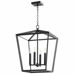 Cyan Hyperion 4-Lt Chandelier - Noir - 10375