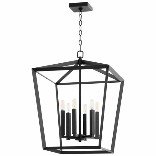 Cyan Hyperion 6-Lt Chandelier - Noir - 10376