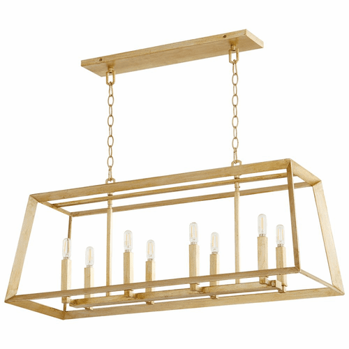 Cyan Hyperion 8-Lt Island - Aged Silver Leaf - 10382