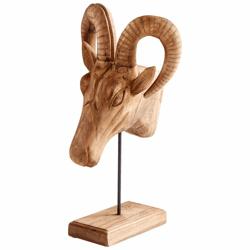 Cyan Ibex Sculpture - Natural - 10075