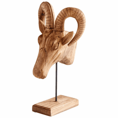 Cyan Ibex Sculpture - Natural - 10075