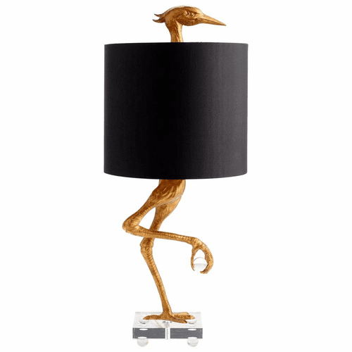 Cyan Ibis Table Lamp - Ancient Gold - 05206