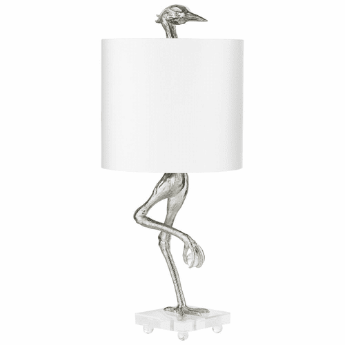 Cyan Ibis Table Lamp - Silver Leaf - 10362
