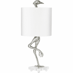 Cyan Ibis Table Lamp w/Led - Silver Leaf - 10362-1