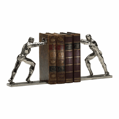 Cyan Iron Man Bookends - Silver - 02106