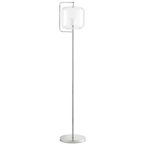 Cyan Isotope Floor Lamp - Polished Nickel - 10558