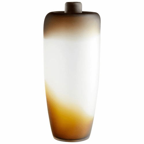 Cyan Jaxon Vase - Amber Swirl - 10858