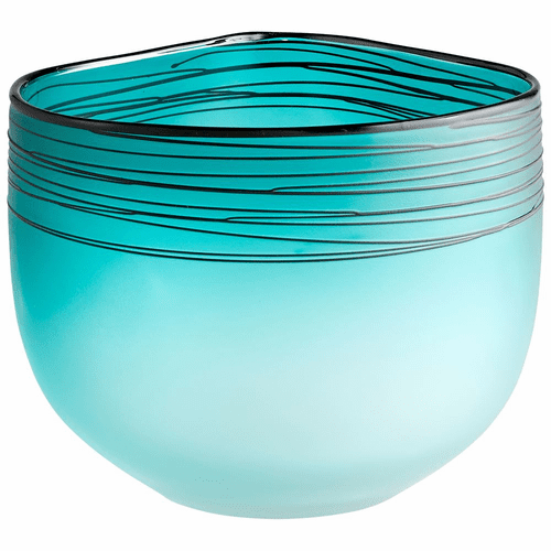 Cyan Kapalua Vase - Blue and White - 10893