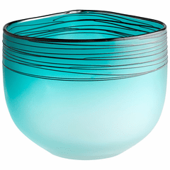 Cyan Kapalua Vase - Blue and White - 10893