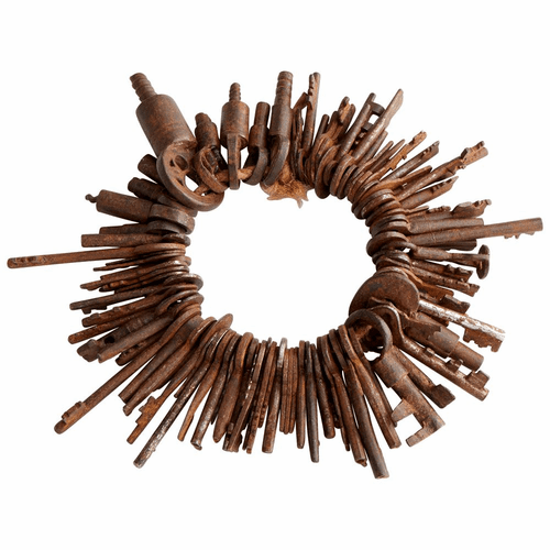 Cyan Key Ring - Rust - 10123