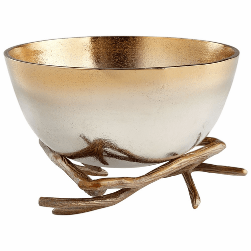 Cyan Large Antler Anchored Bowl - Gold - 08133