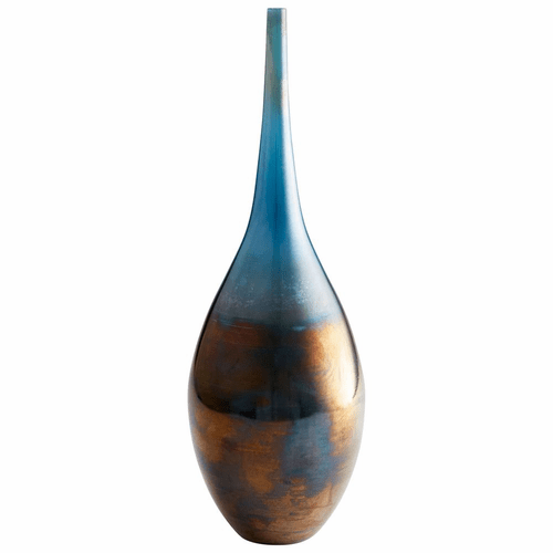 Cyan Large Ariel Vase - Iridescent Sunset - 09650