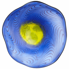 Cyan Large Art Glass Bowl - Cobalt Blue - 04492 Cyan Large Art Glass Bowl - Cobalt Blue - 04492