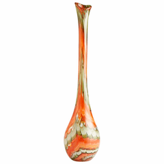 Cyan Large Atu Vase - Orange - 07796