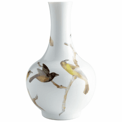 Cyan Large Aviary Vase - White - 06471