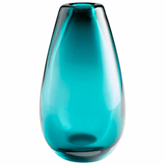 Cyan Large Blown Ocean Vase - Blue - 09494