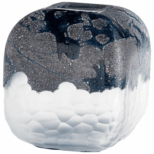 Cyan Large Bosco Vase - Blue and White - 10899