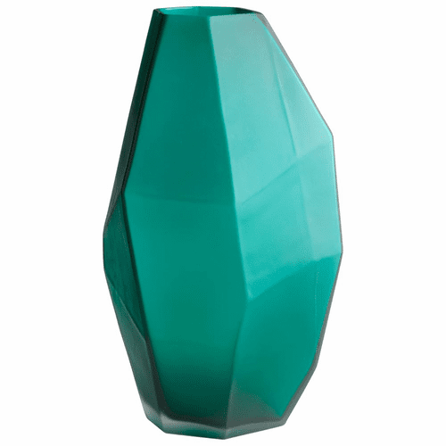Cyan Large Bronson Vase - Green - 06709